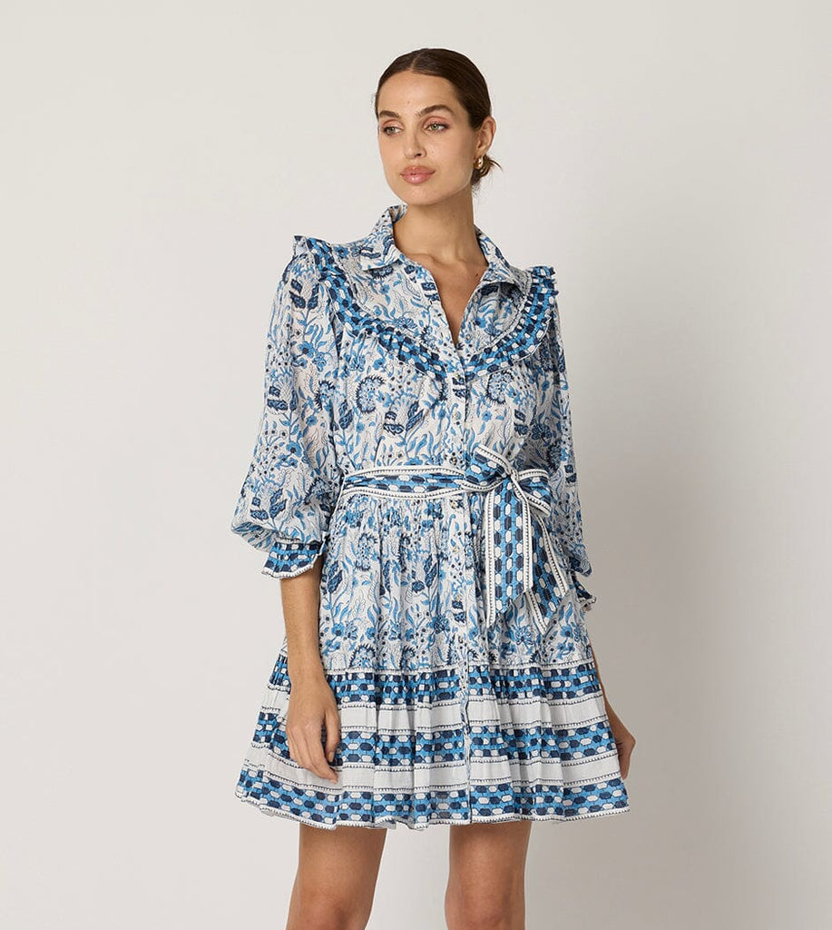 Lotte Mini Dress | Vintage Blue Dresses Cleobella 