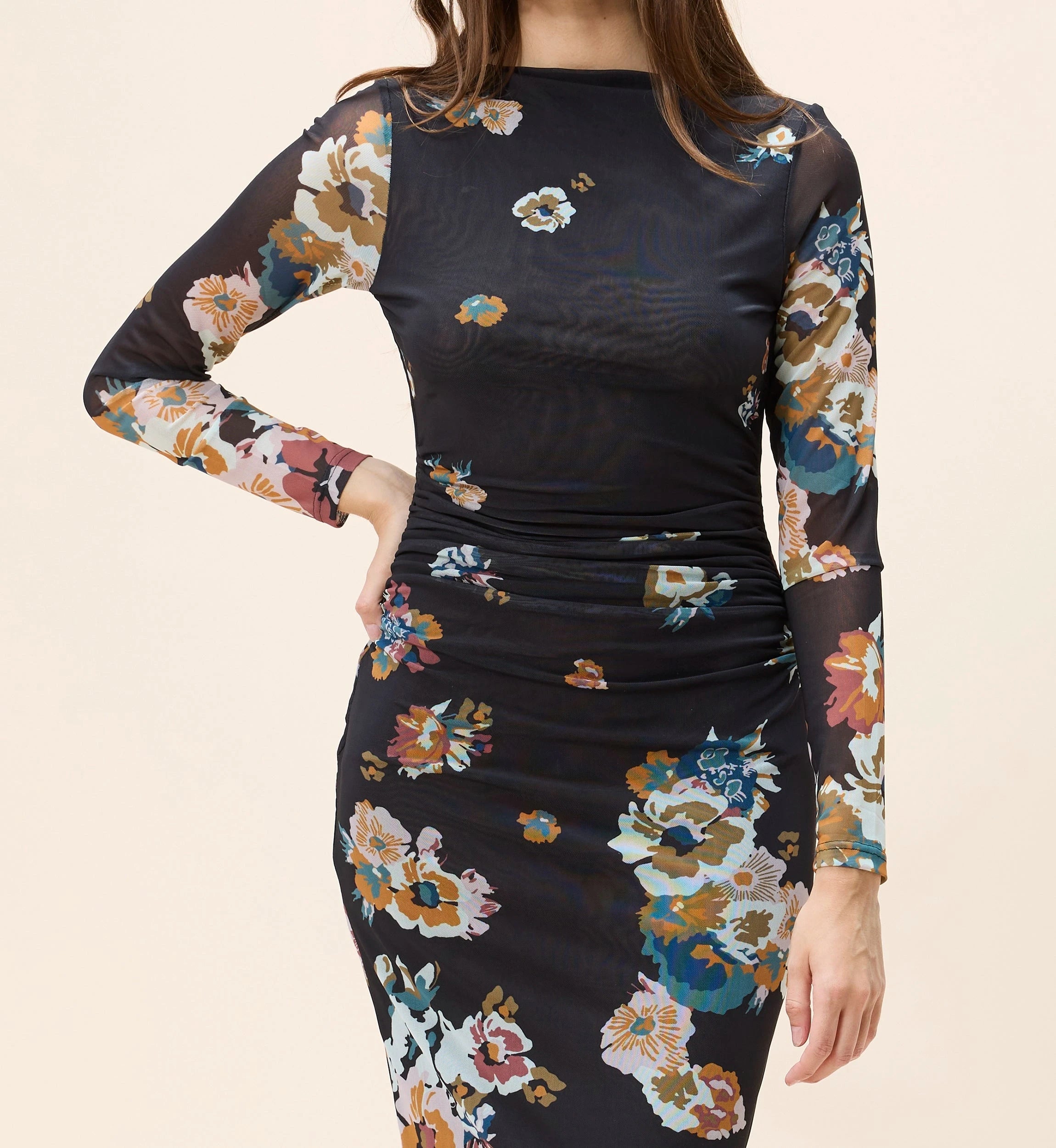 Lura Mesh Midi Dress | Vitet Floral XL Lura Mesh Midi Dress | Vitet Floral XL