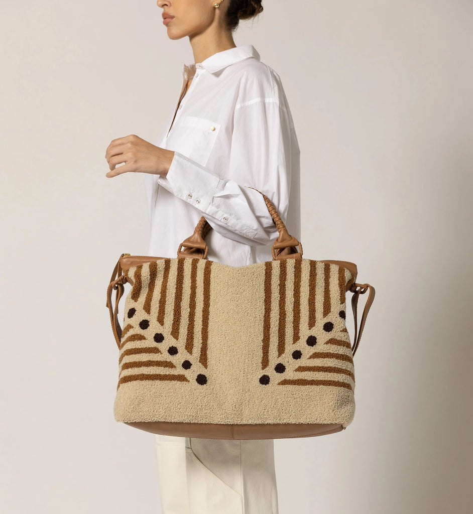 Lusso Stripe Weekender Weekenders Cleobella 