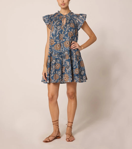 magnolia violet mini dress Ella Short-Sleeve Mini Dress in Burgundy Magnolia | Color - Pink / L