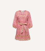 Magdalena Mini Dress | Wildflower Prism Pink Dresses Cleobella 