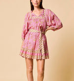 Magdalena Mini Dress | Wildflower Prism Pink Dresses Cleobella 