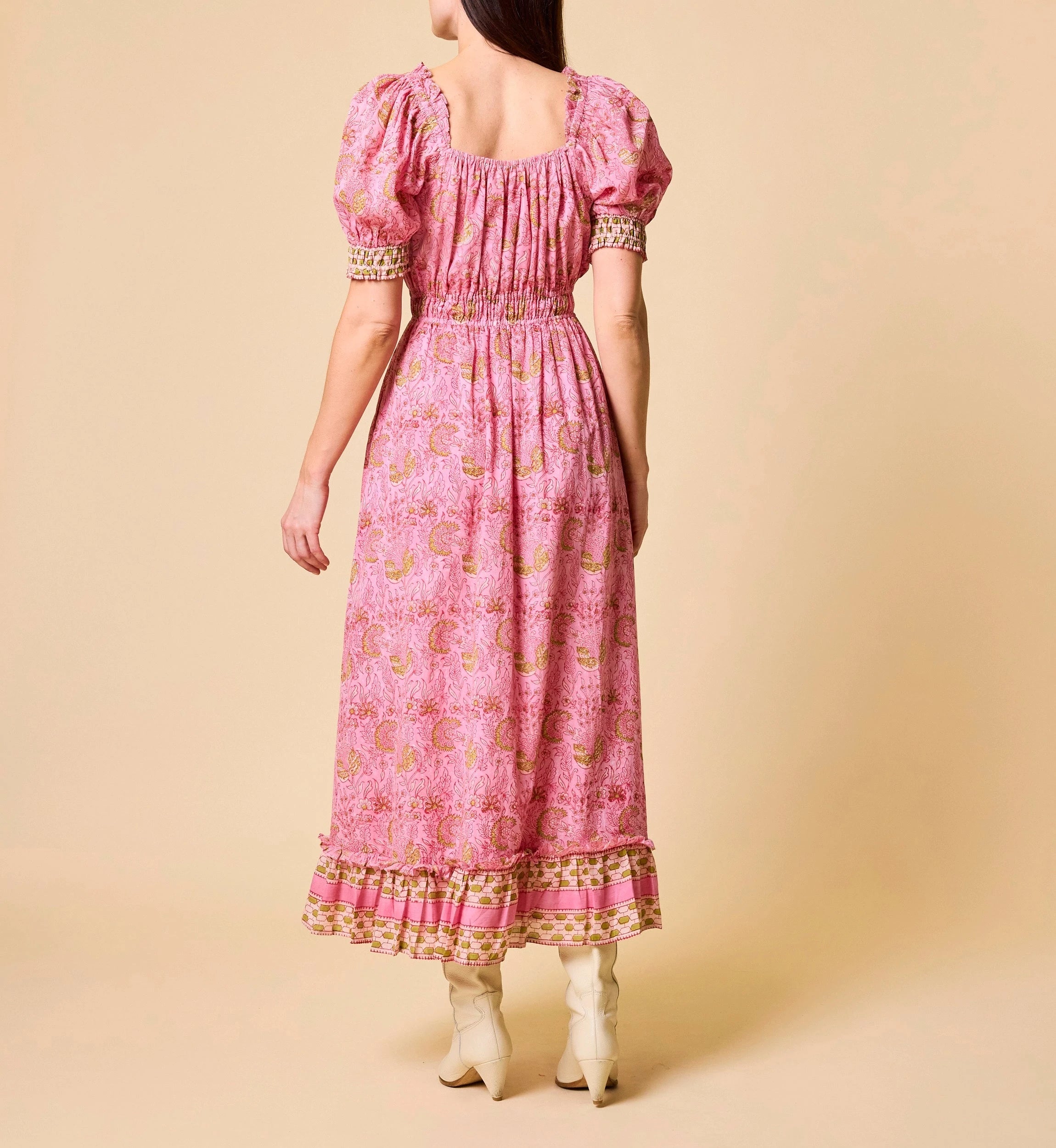 ankle length pink dress Marcella Ankle Dress