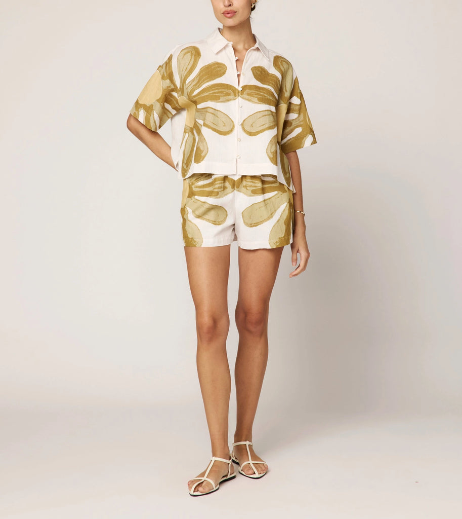 Marie Blouse | Floral Placed Print Tops Cleobella 