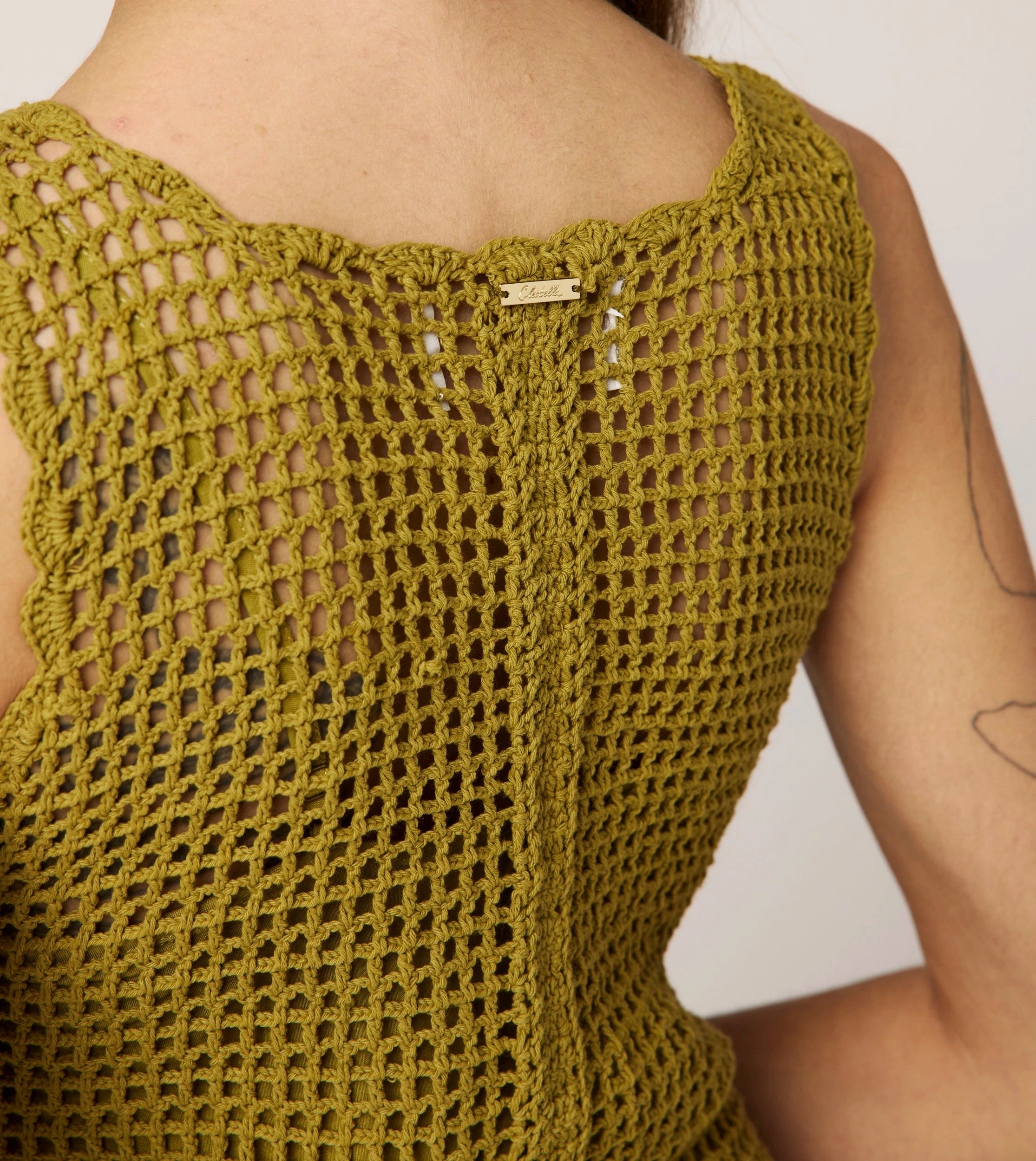 Noelani Crochet Mini Dress | Moss M Noelani Crochet Mini Dress | Moss M
