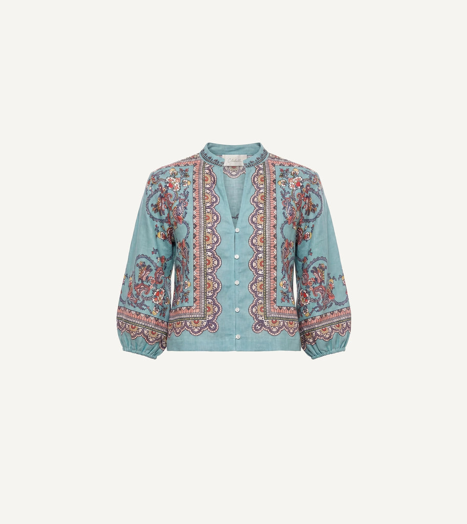 bluelea ブルレア Embroidery jacquard blouse Noelle Blouse | Bleura – Cleobella