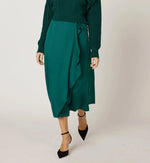 Regina Midi Skirt | Forest Green Bottoms Cleobella 