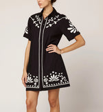 Riya Mini Dress | Black/Ivory Dresses Cleobella 