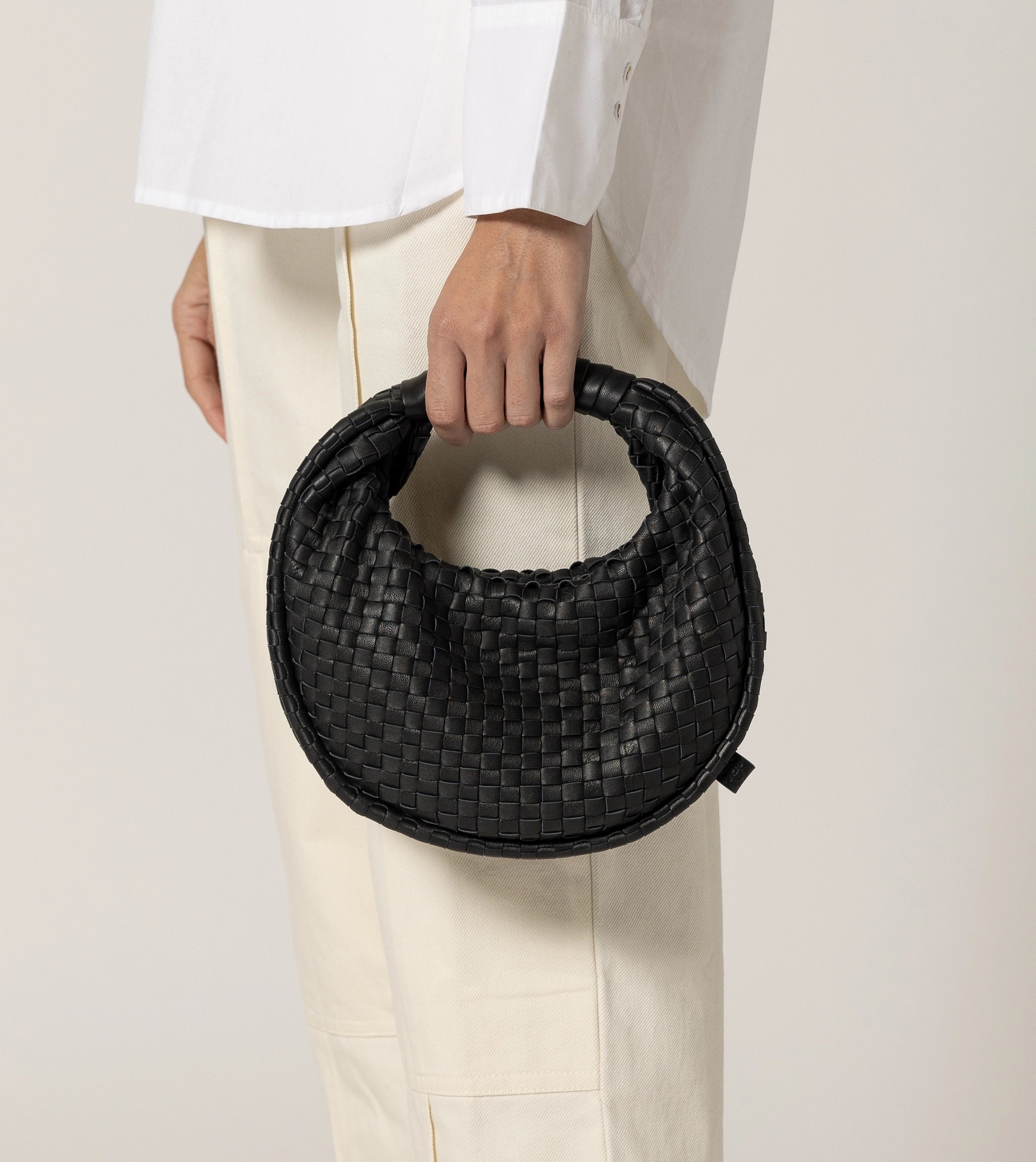 Cleobella Santiago Mini Hobo Bag in Black