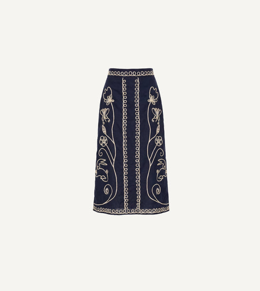 Sorina Midi Skirt | Black – Cleobella