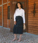 Sue Midi Skirt | Dark Denim Bottoms Cleobella 