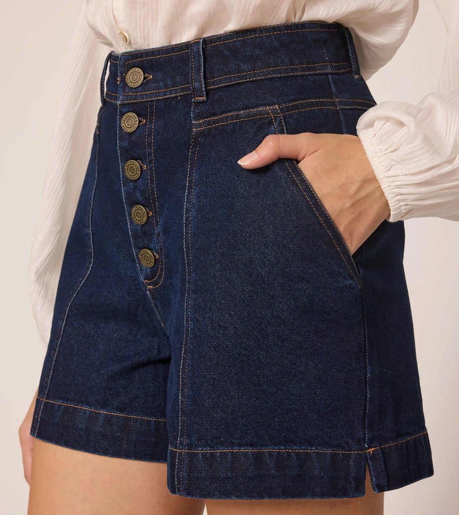 Wade Short | Dark Denim Bottoms Cleobella 