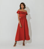 Daria Midi Dress | Brick Dresses Cleobella | sundress | special occasion dress | vacation dress |