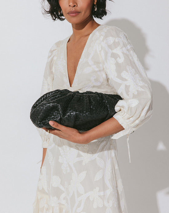 Dylan Woven Handbag | Black