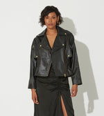 Maeve Leather Jacket | Black Jackets Cleobella | Sustainable fashion | Sustainable Coats | Ethical Clothing |