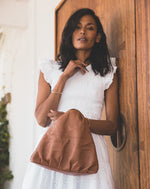 Nia Handbag | Cognac Leather Totes Cleobella 